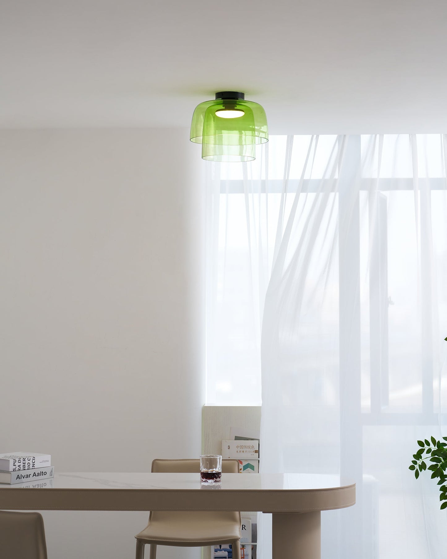 Meerlagige Glazen Plafondlamp — Modern Design Verlichting voor Slaapkamer en Woonkamer
