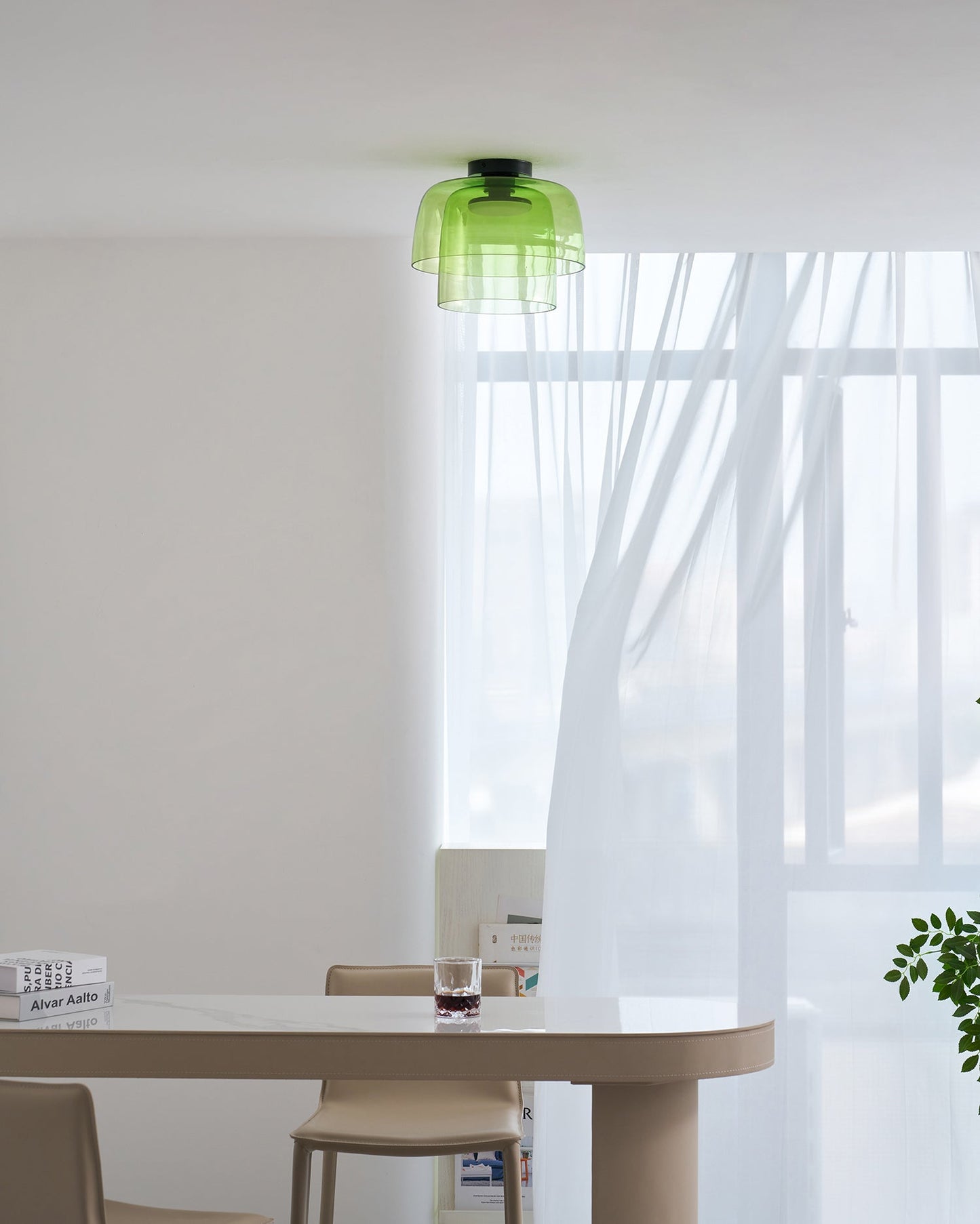 Meerlagige Glazen Plafondlamp — Modern Design Verlichting voor Slaapkamer en Woonkamer