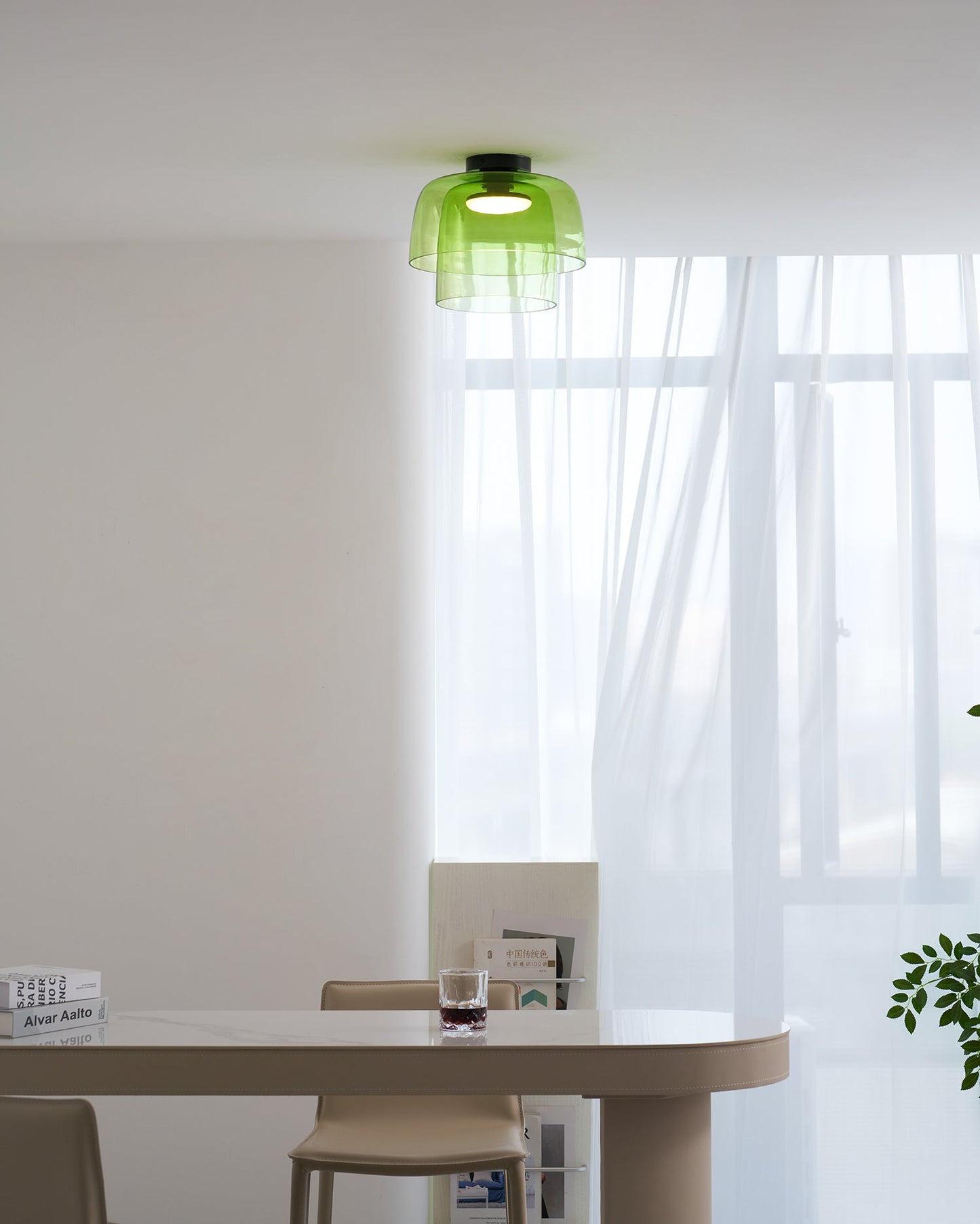 Meerlagige Glazen Plafondlamp — Modern Design Verlichting voor Slaapkamer en Woonkamer