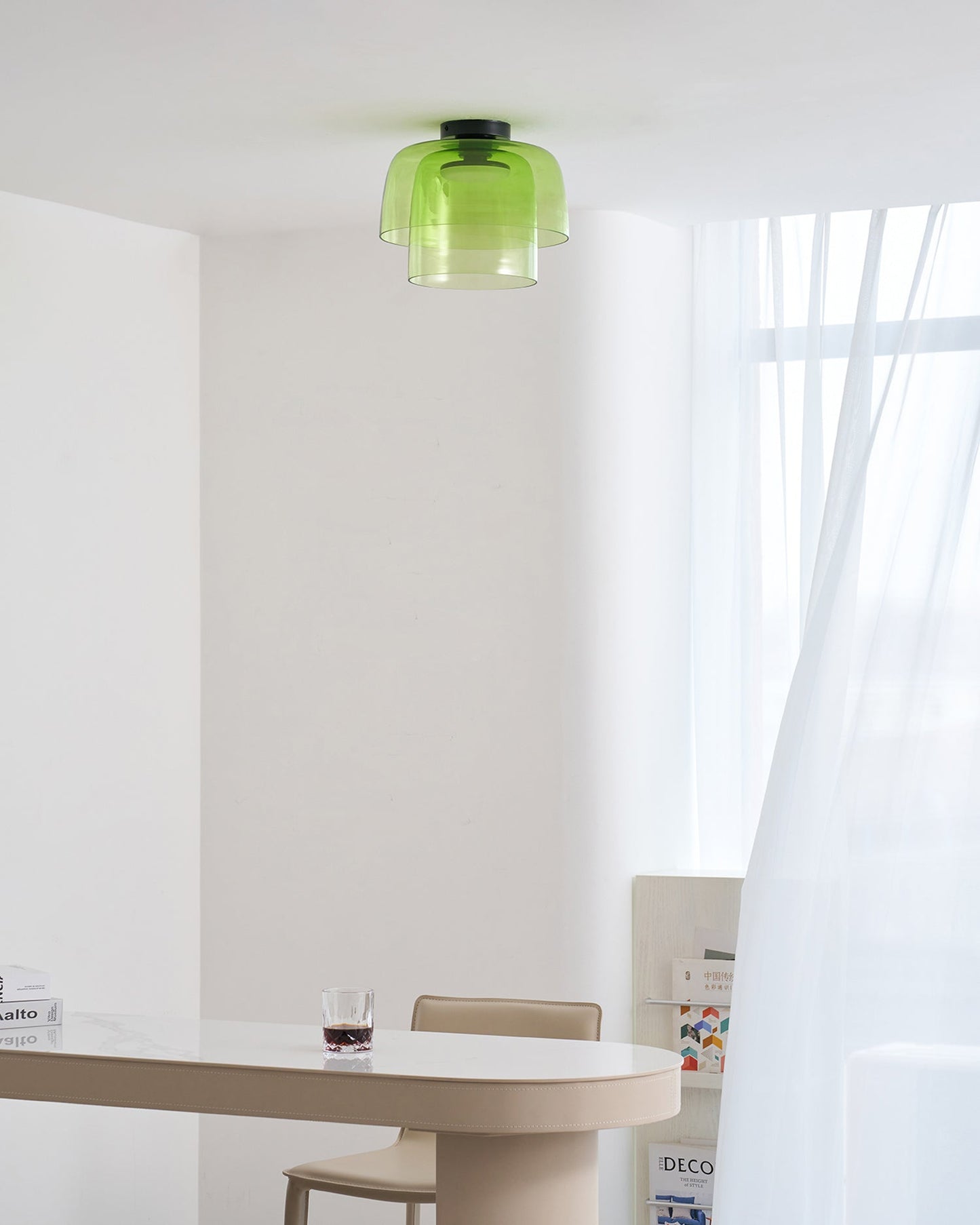 Meerlagige Glazen Plafondlamp — Modern Design Verlichting voor Slaapkamer en Woonkamer