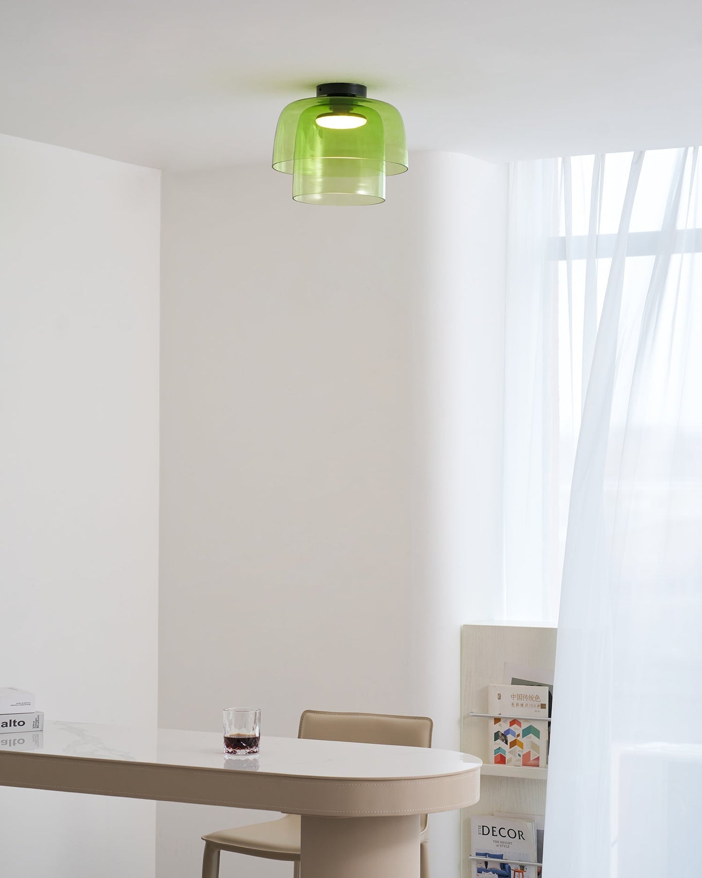 Meerlagige Glazen Plafondlamp — Modern Design Verlichting voor Slaapkamer en Woonkamer