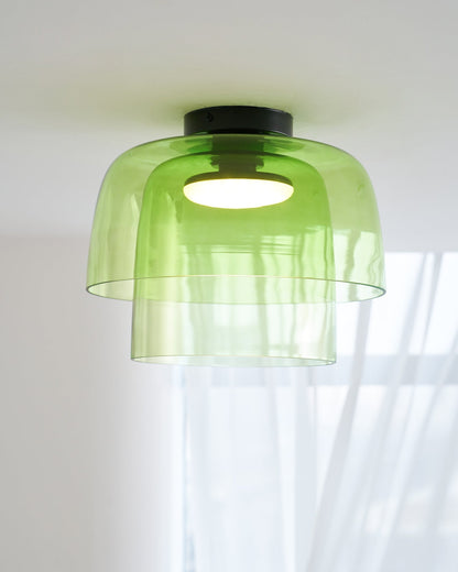 Meerlagige Glazen Plafondlamp — Modern Design Verlichting voor Slaapkamer en Woonkamer