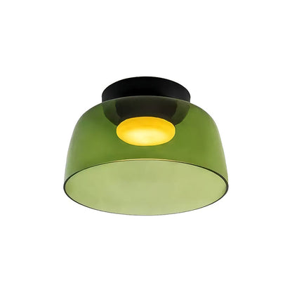 Plafondlamp Gelaagd Glas Metaal Zwart Groen Rookgrijs Oranje LED 32-42cm 3 Lichtkleuren