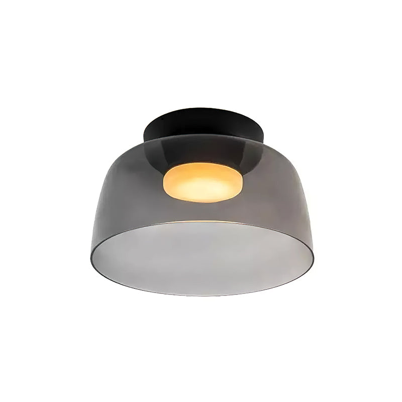 Plafondlamp Gelaagd Glas Metaal Zwart Groen Rookgrijs Oranje LED 32-42cm 3 Lichtkleuren