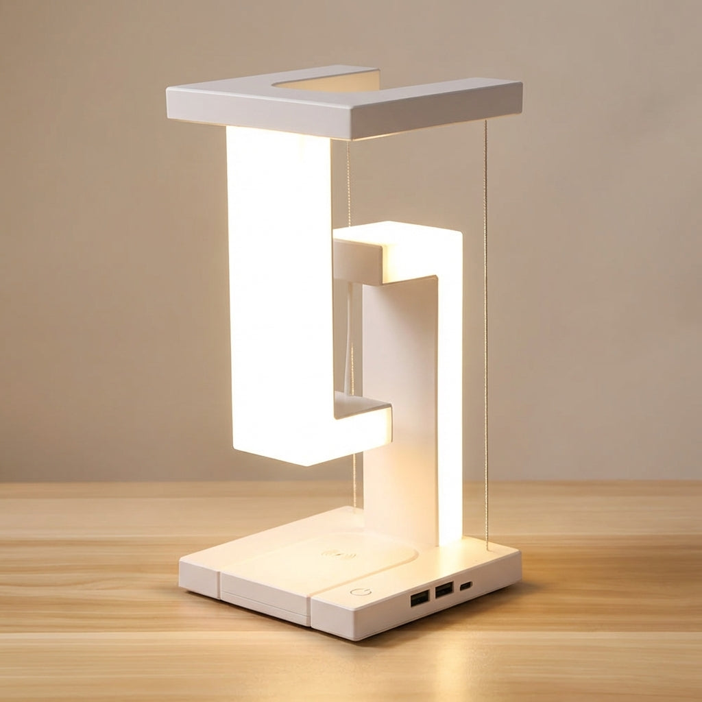 Tafellamp LED Draadloos Opladen Qi Zweefeffect Nachtkastlamp Slaapkamer Bureaulamp Modern Futuristisch Sfeerverlichting