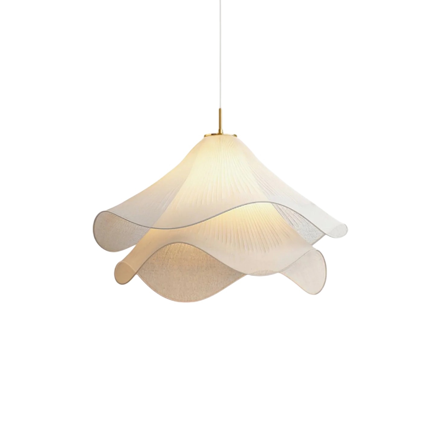 Etherule Bloem Hanglamp Stof Metaal Beige Eetkamer Hanglamp Gelaagd Design Sfeerverlichting Moderne Hanglamp