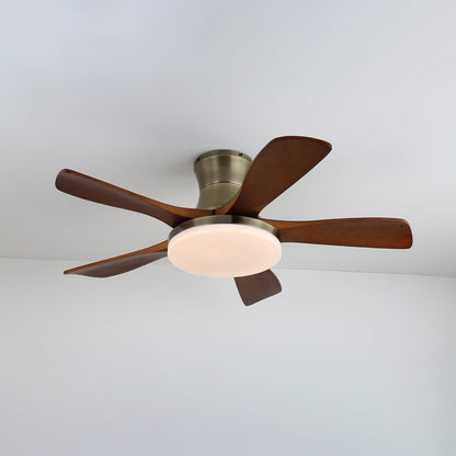 Brevo Plafondventilator met Verlichting – Natuurlijke Houten Bladen & Stijlvolle Verlichting