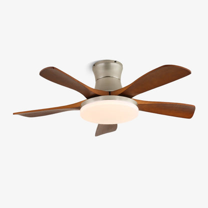 Brevo Plafondventilator met Verlichting – Natuurlijke Houten Bladen & Stijlvolle Verlichting