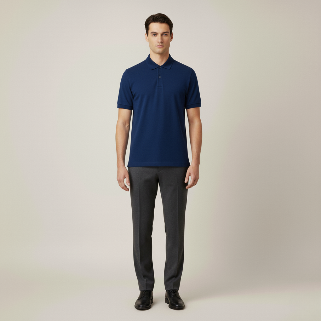 Polo Heren - Elegante Lange Mouw Klassiek Comfortabel