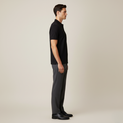 Herenshirt Klassieke Polo Lange Mouw Elegante Stijl