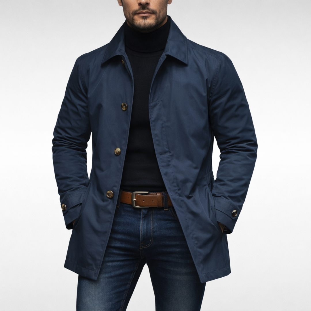 Liam | Stijlvolle en Functionele All-Weather Herenjas 1
