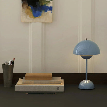 Draadloze LED Tafellamp met Dimfunctie – Sculpturaal Mushroom Design in 9 Kleuren