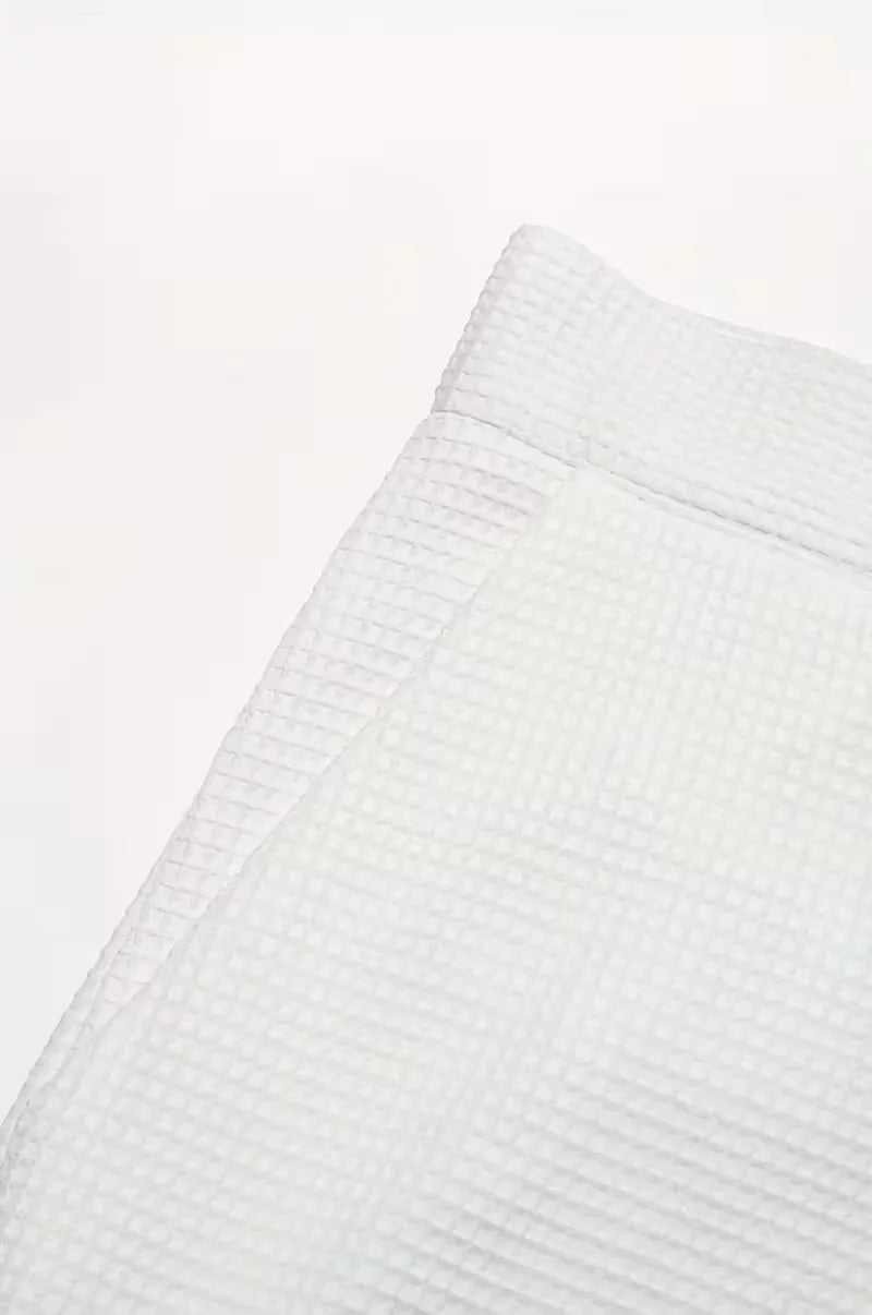 Lichte stof broek met rechte pijpen en zijzakken