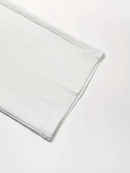 Lichte stof broek met rechte pijpen en zijzakken