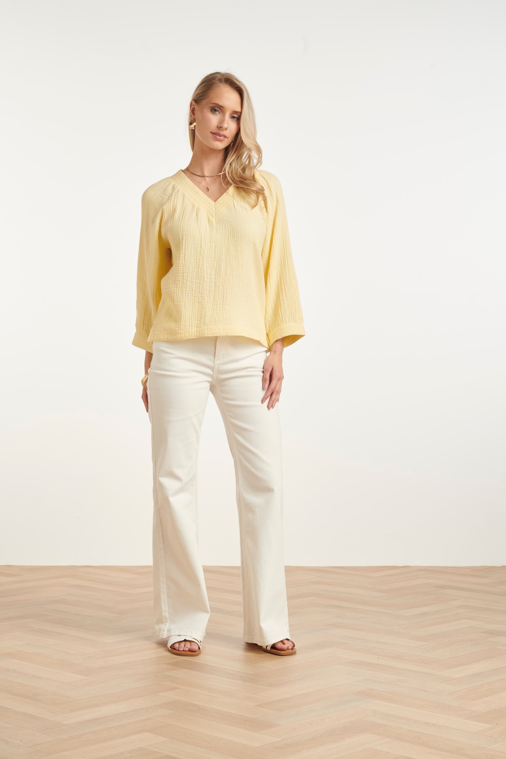 V-hals Blouse Luchtige Zomerjurk voor Vrouw - StudioMarella