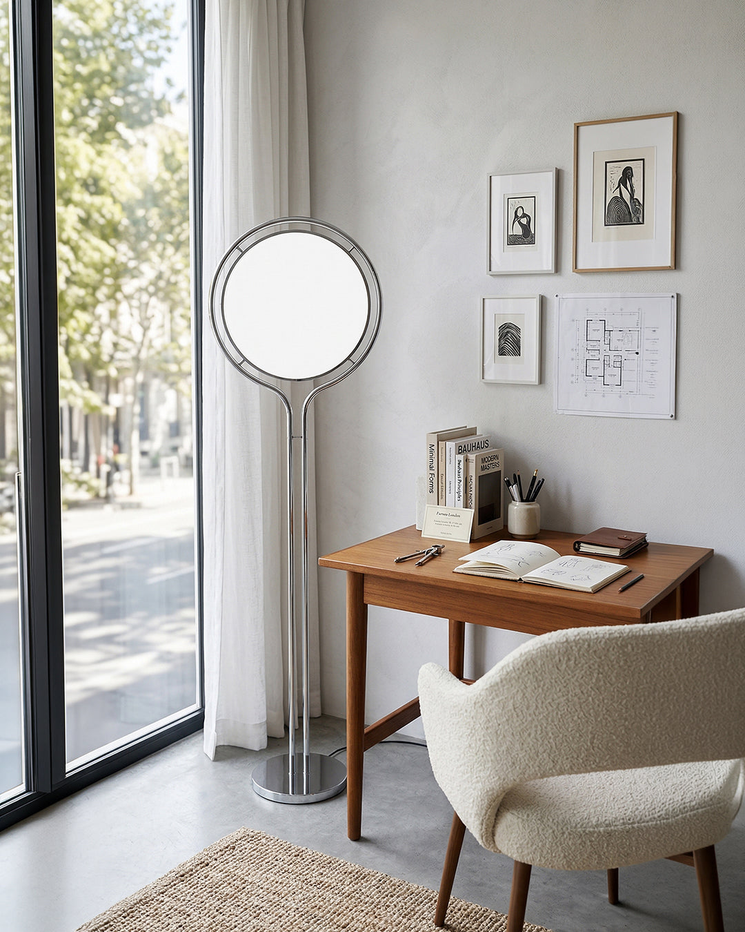 Moderne Vloerlamp met Chroomafwerking en Acrylbollen – Sfeervolle Verlichting voor Woonkamer en Slaapkamer