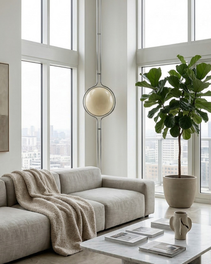 Moderne Vloerlamp met Chroomafwerking en Acrylbollen – Sfeervolle Verlichting voor Woonkamer en Slaapkamer