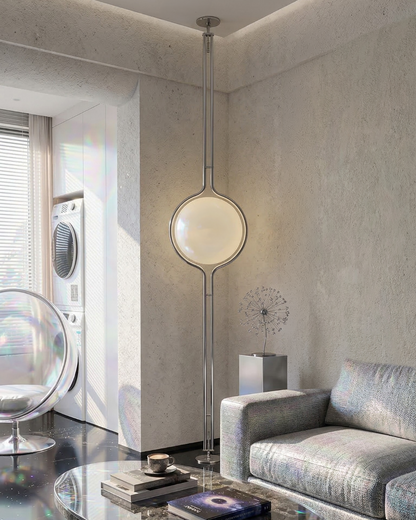 Moderne Vloerlamp met Chroomafwerking en Acrylbollen – Sfeervolle Verlichting voor Woonkamer en Slaapkamer