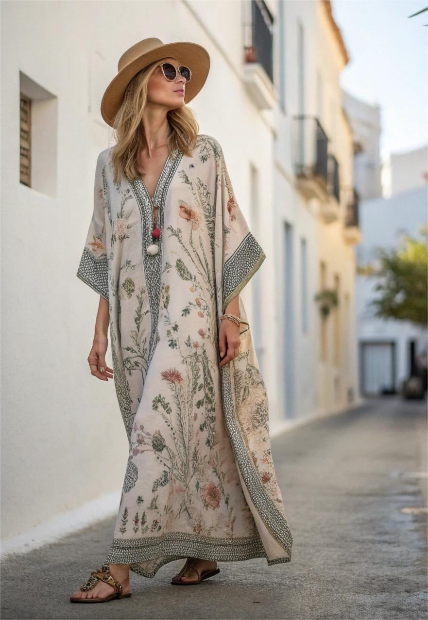 Vrouwelijke Caftan Jurk Bohemien Stijl Zomer