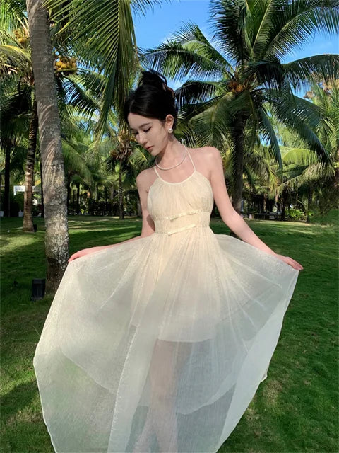 Fee Lange Zomerjurk Backless Vrouwenjurk Zomerse Stijl - StudioMarella