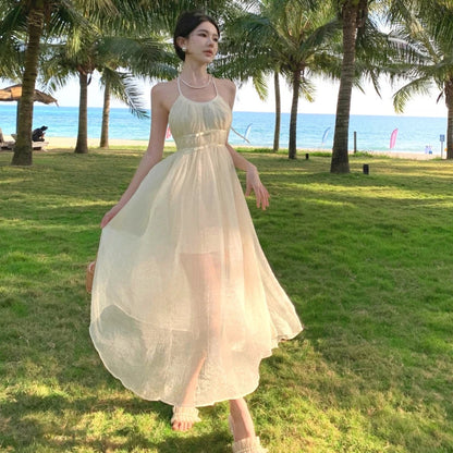 Fee Lange Zomerjurk Backless Vrouwenjurk Zomerse Stijl