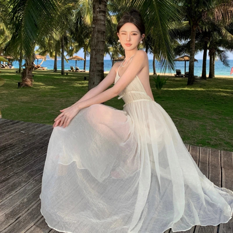Fee Lange Zomerjurk Backless Vrouwenjurk Zomerse Stijl