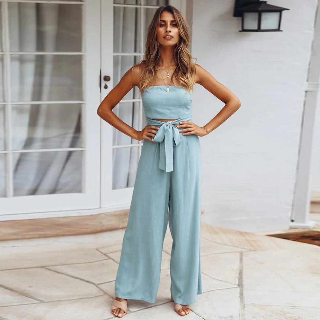 Vrouwelijke Jumpsuit Zwart Warme Winter Collectie