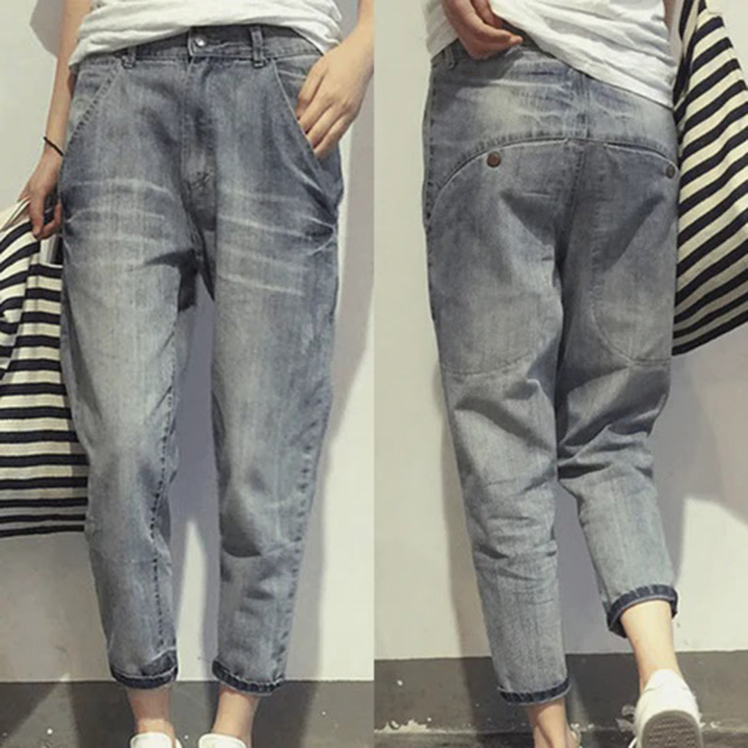 Dames Boyfriend Jeans Comfortabel Losse Fit