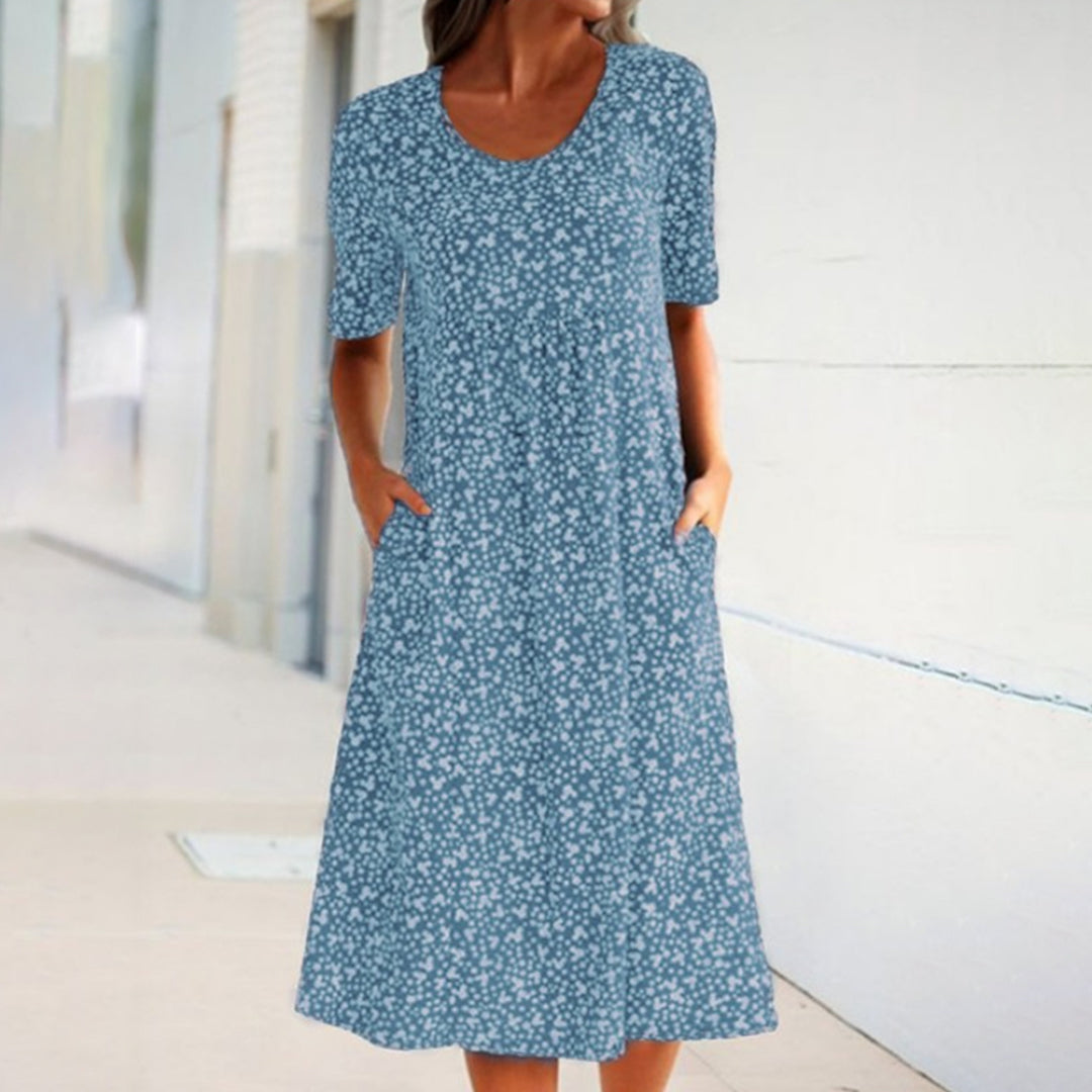 Vrouwelijke Zomerjurk Bloemenprint Casual Jurk