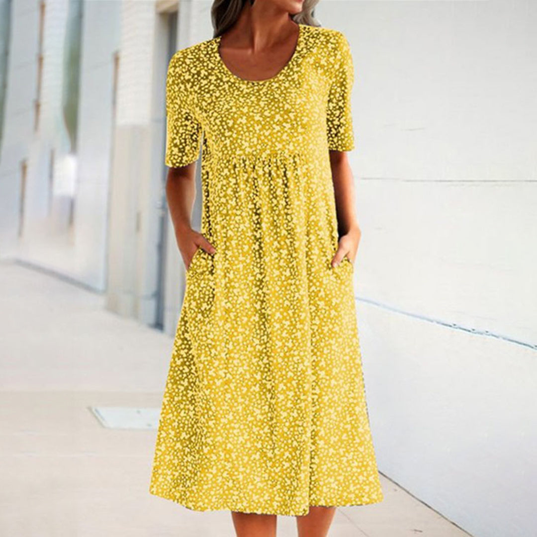 Vrouwelijke Zomerjurk Bloemenprint Casual Jurk