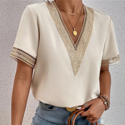 Dames T-Shirt Losse Pasvorm Elegant Zomer