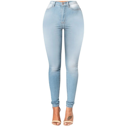Hoge Taille Jeans Dames Elastisch Comfortabel