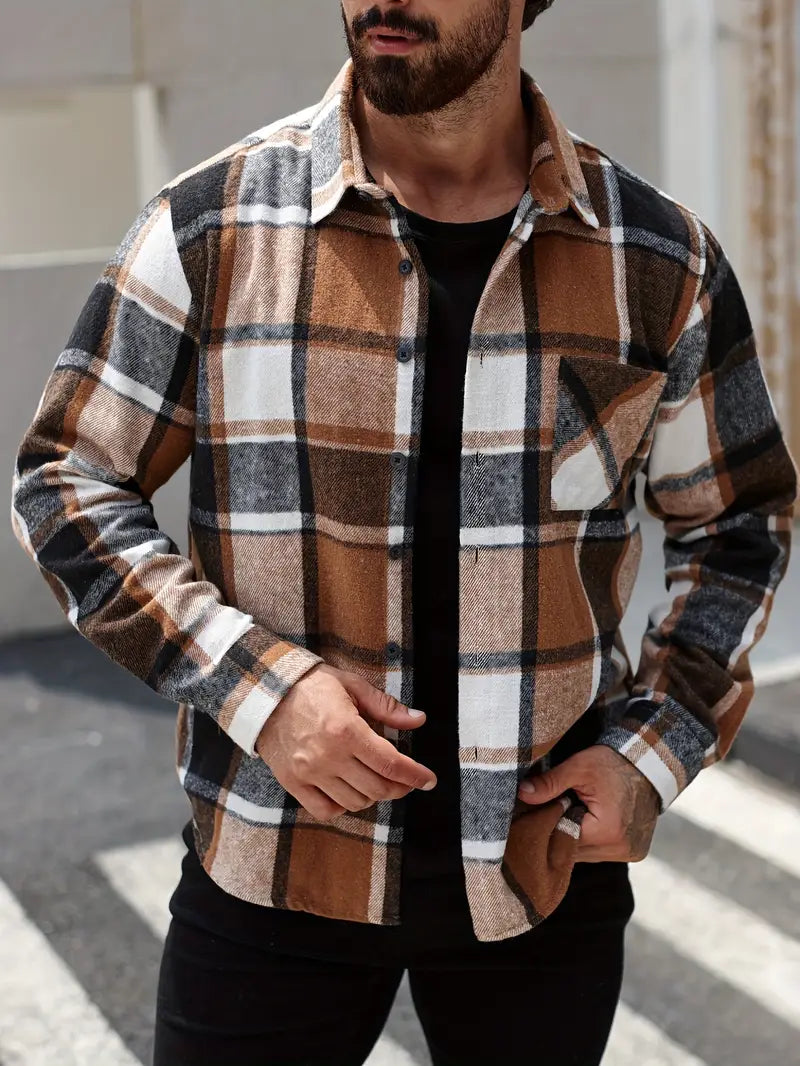Mannen Overhemdjas Geruit Casual Kleding - StudioMarella