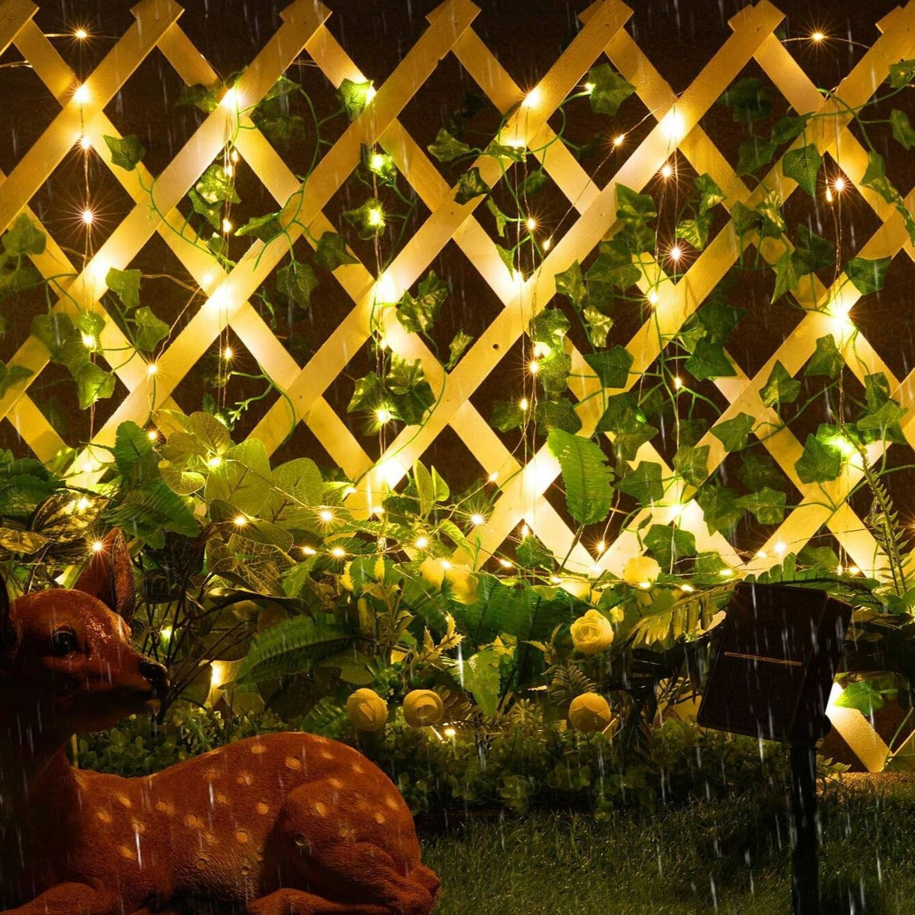 LED Lichtsnoer Vintage met Bladranken Warm Wit voor Tuin en Interieur