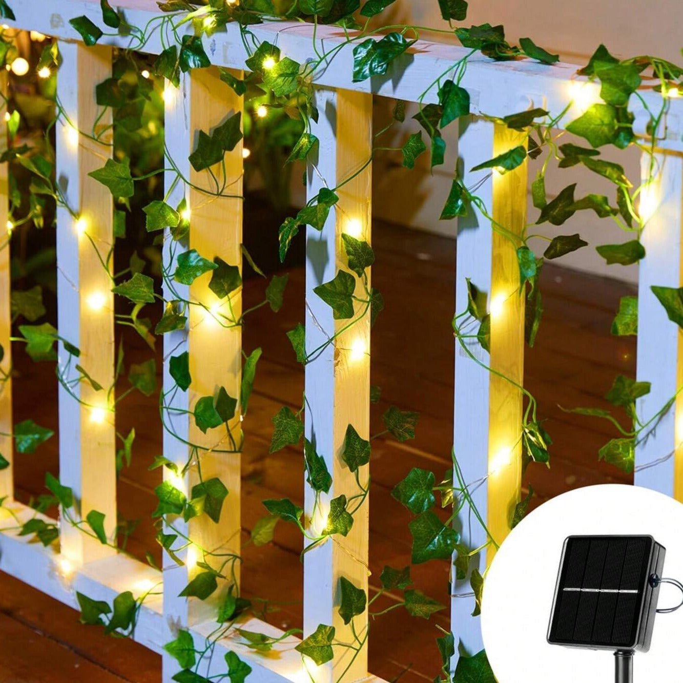LED Lichtsnoer Vintage met Bladranken Warm Wit voor Tuin en Interieur