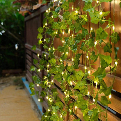 LED Lichtsnoer Vintage met Bladranken Warm Wit voor Tuin en Interieur
