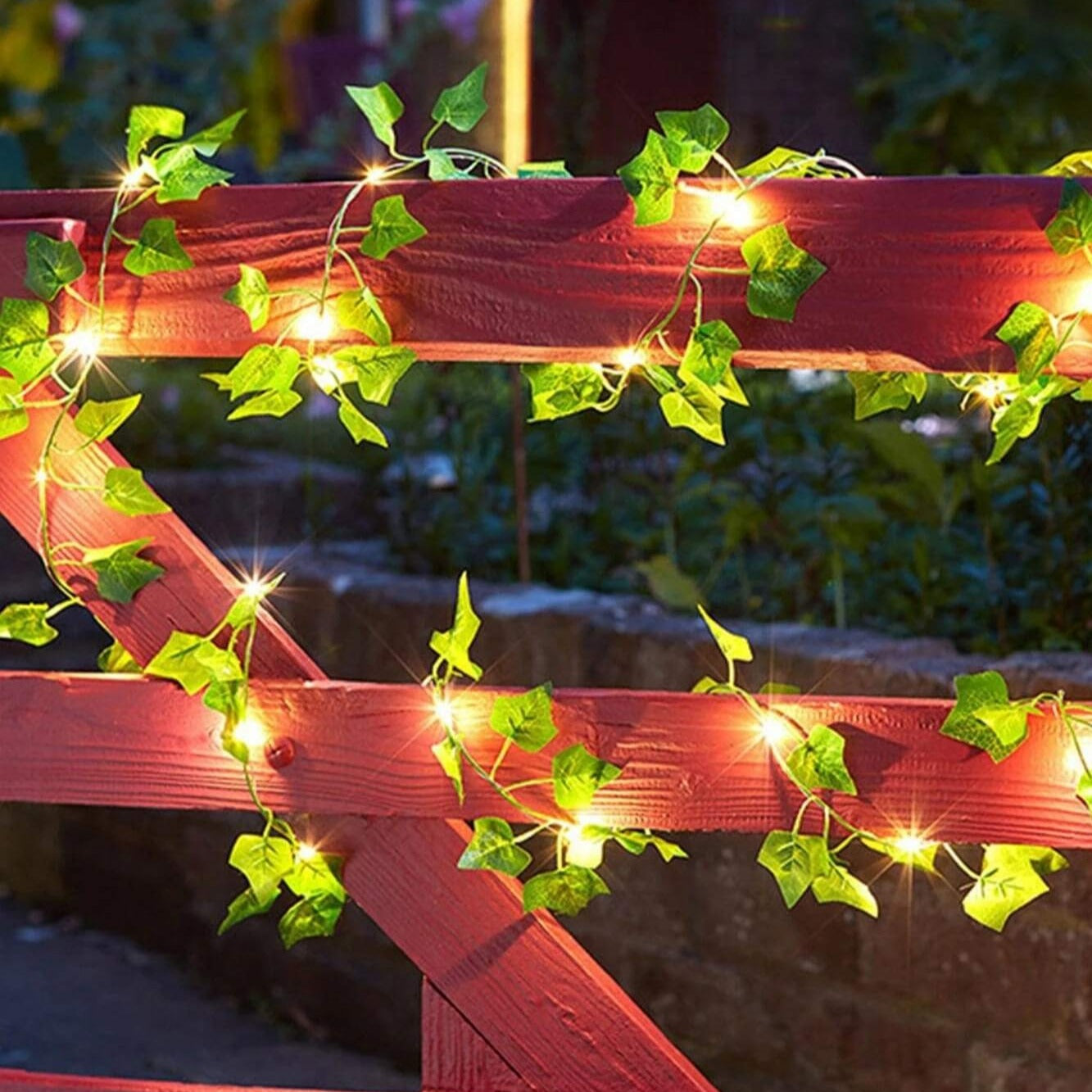 LED Lichtsnoer Vintage met Bladranken Warm Wit voor Tuin en Interieur