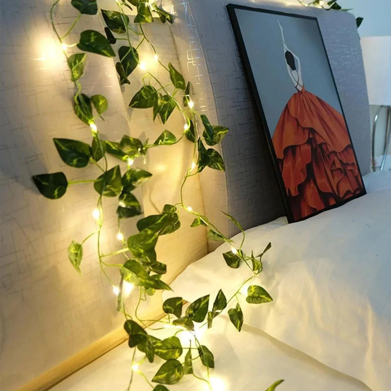 LED Lichtsnoer Vintage met Bladranken Warm Wit voor Tuin en Interieur