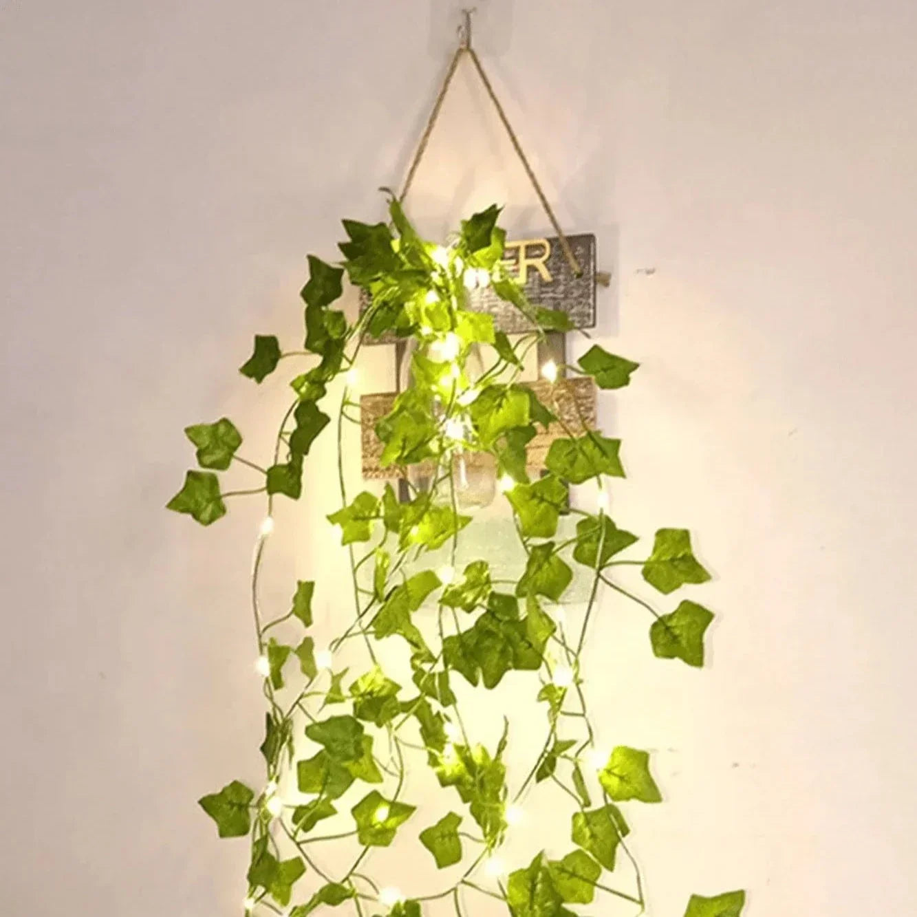 LED Lichtsnoer Vintage met Bladranken Warm Wit voor Tuin en Interieur