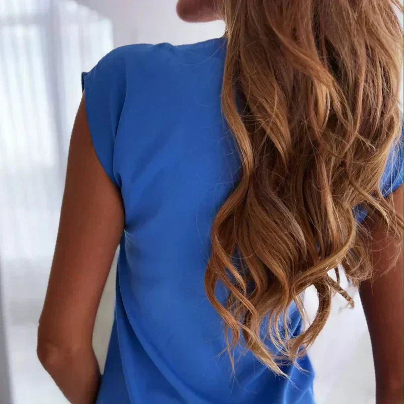 Mouwloze Zomer Top V-Hals Licht en Comfortabel