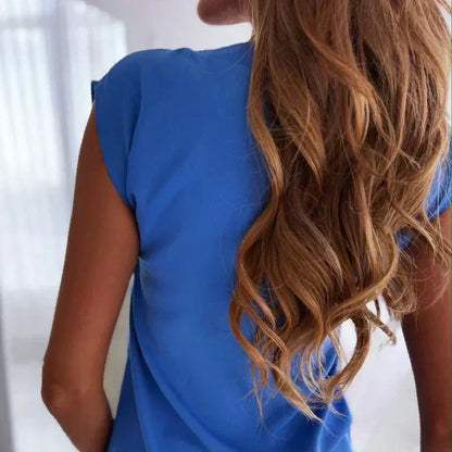 Mouwloze Zomer Top V-Hals Licht en Comfortabel