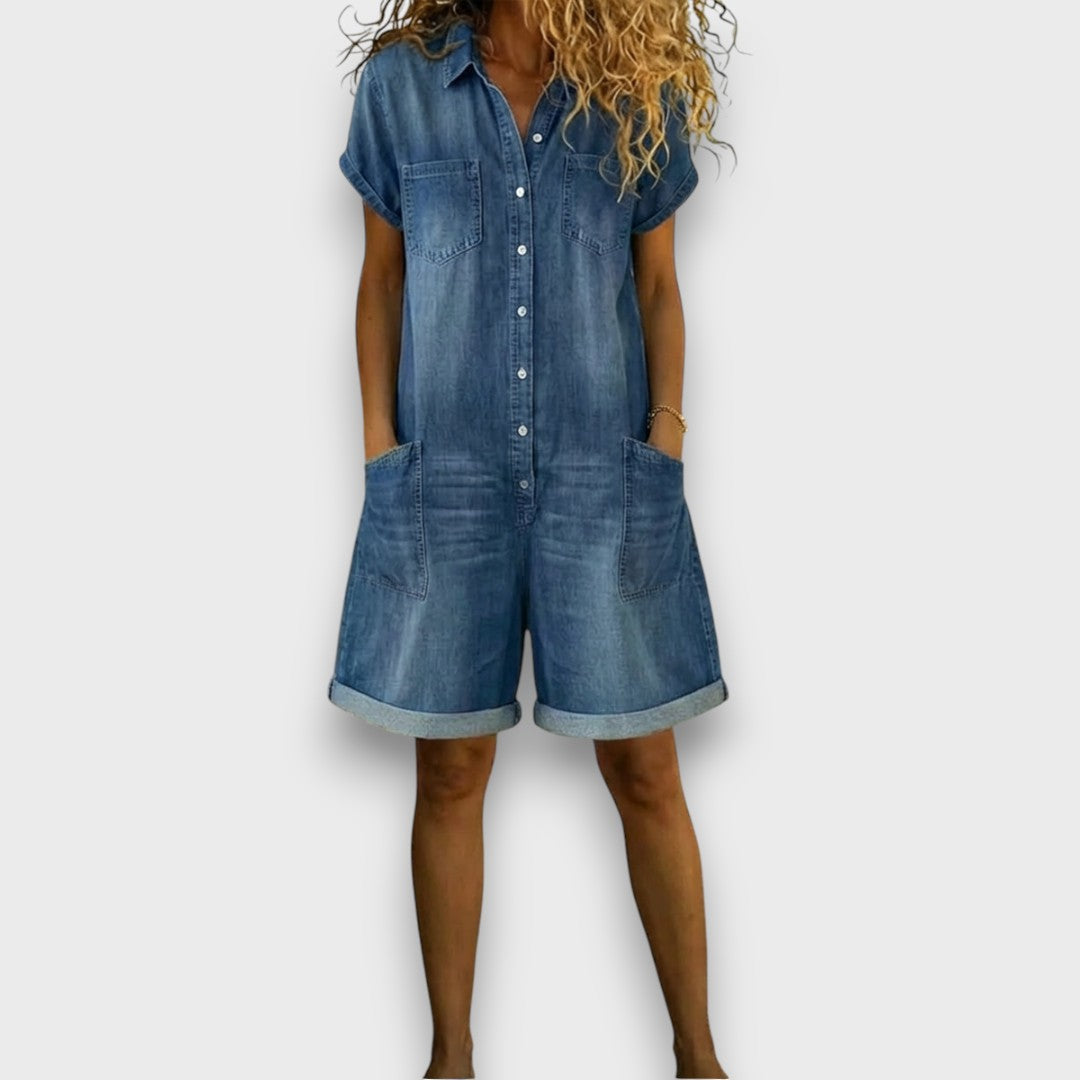 Comfortabele Tuinbroek Denim Stijl Zomerse Broek - StudioMarella