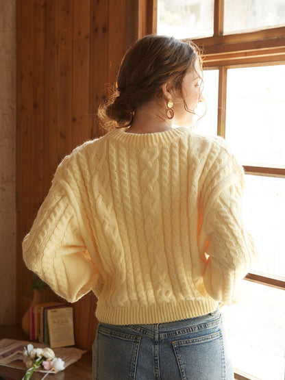 Dames Trui Gebreid Casual Chic Groen