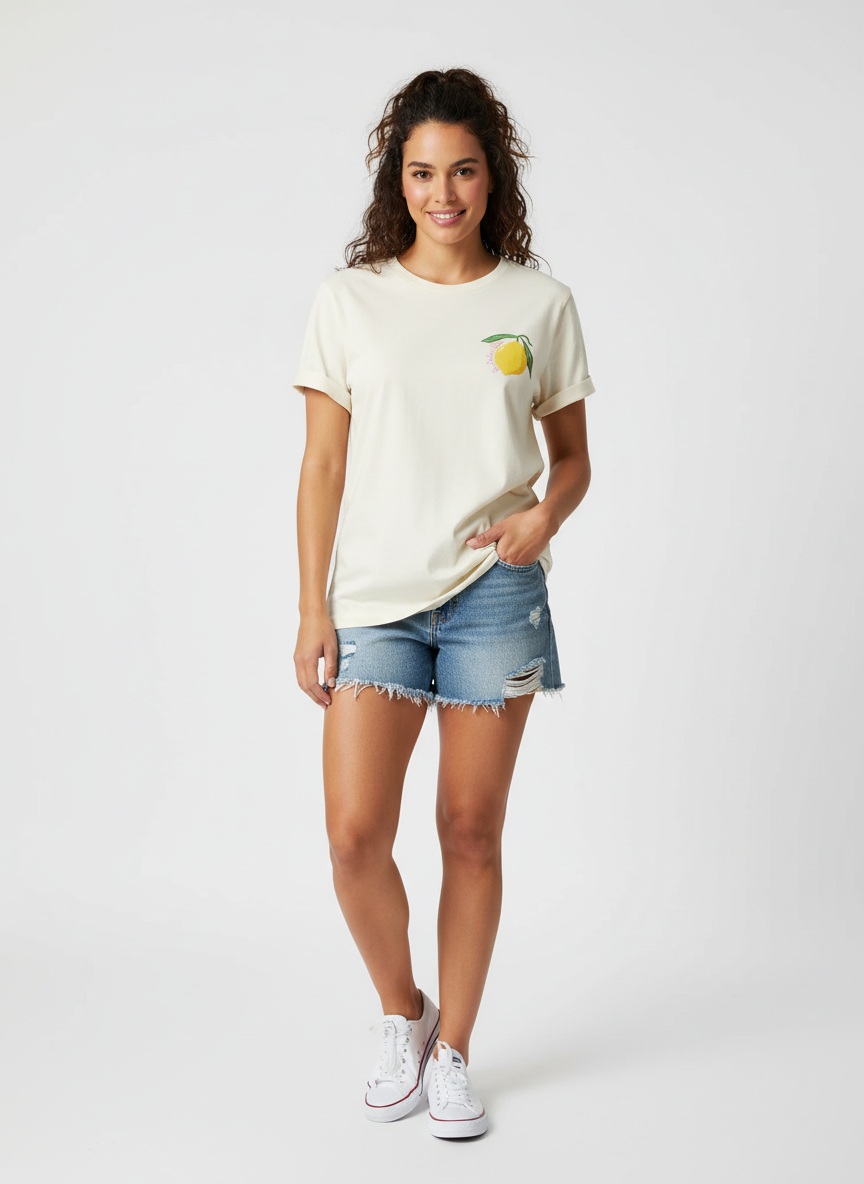 Vrouwelijke T-shirt met Citroenprint - StudioMarella