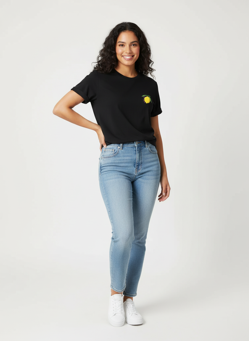 Limoncello | Dames T-shirt met Citroenprint Geel 6