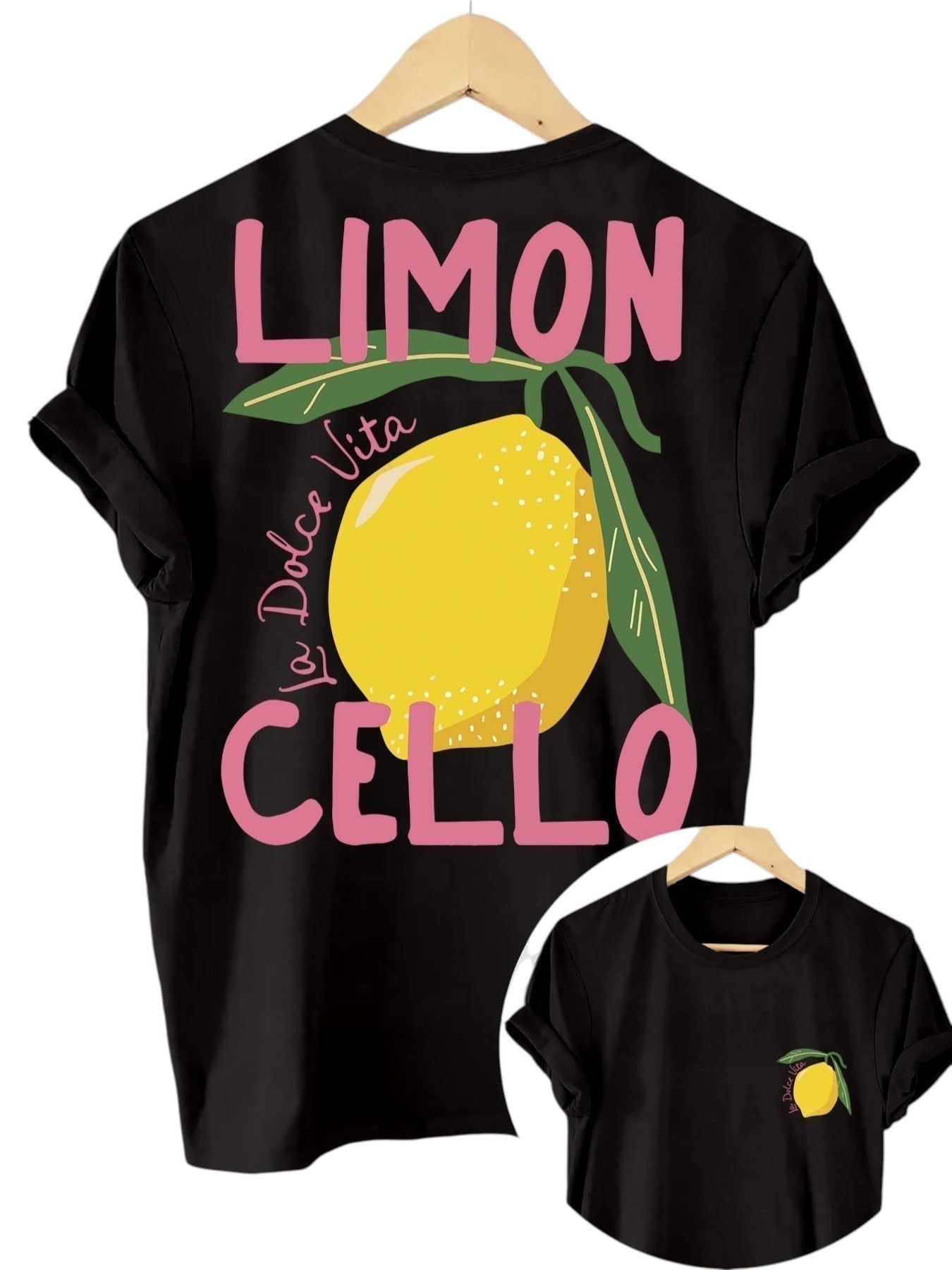 Limoncello | Dames T-shirt met Citroenprint Geel 7