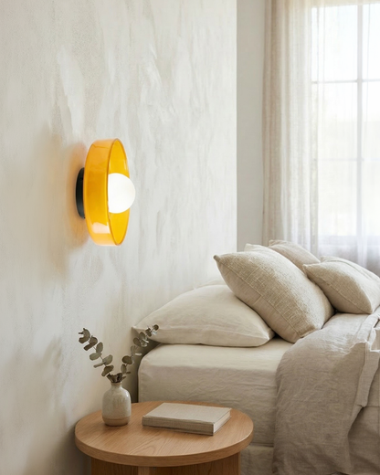 Minimalistische Glazen Wand- en Plafondlamp — Moderne Verlichting voor Gang & Slaapkamer — Dimbaar LED — Ø25 / Ø35 cm
