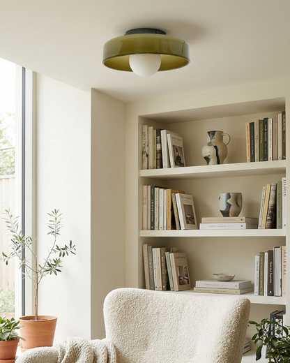 Minimalistische Glazen Wand- en Plafondlamp — Moderne Verlichting voor Gang & Slaapkamer — Dimbaar LED — Ø25 / Ø35 cm