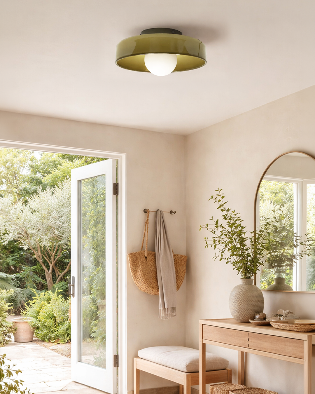 Minimalistische Glazen Wand- en Plafondlamp — Moderne Verlichting voor Gang & Slaapkamer — Dimbaar LED — Ø25 / Ø35 cm