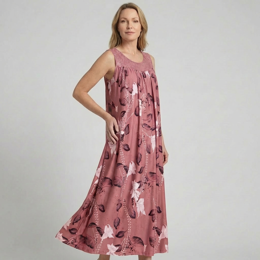 Lina | Elegante Vloeiende Lange Jurk Dames met Kantdetails - Maxi Jurk voor Zomer en Feestjes 5